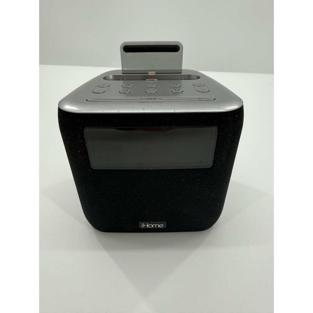iHome Alarm Clock Radio Lightning Dock IPL24 Black Dual Alarm USB FM *Tested*